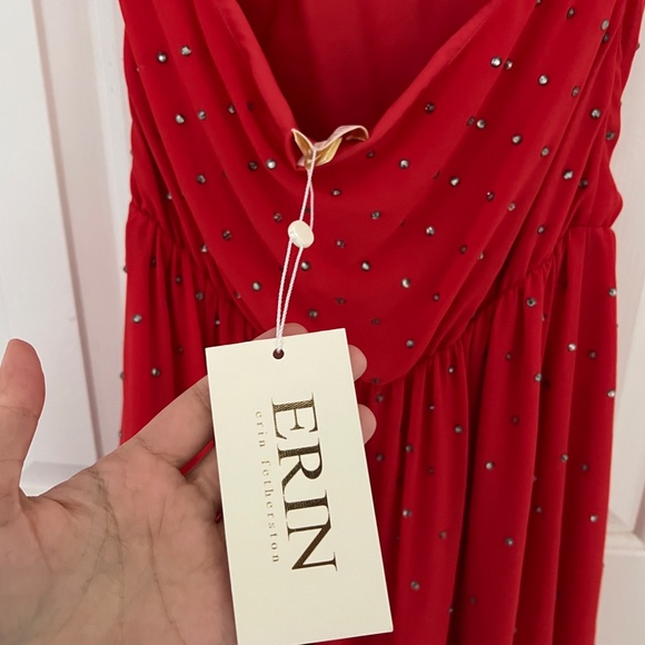 Erin Fetherston Red Rhinestone Dress - Picture 4 of 9